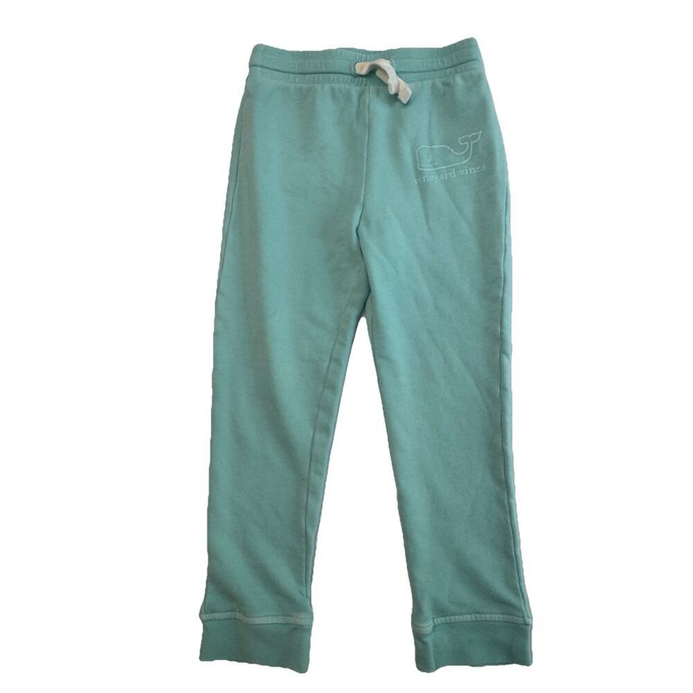 Vineyard Vines Kids Jogger Sweatpants 4T Mint Green Whale Logo Lounge